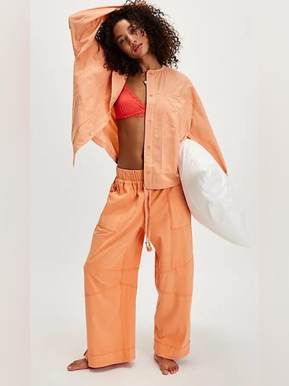 NWT FREE PEOPLE INTIMATELY GOLDEN HOUR HOUSE PANT MELON - Picture 2 of 4